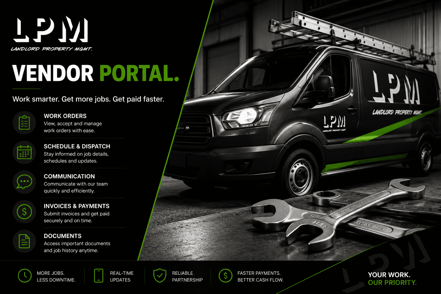 LPM service van with oversized wrenches
